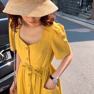 ĐẦM SUÔNG NÚT TRƯỚC 2 TÚI 2 MÀU