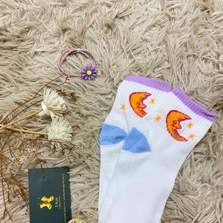 |FREESHIP| Set 5 Đôi Tất Vớ Cổ Cao Tím Xinh Xinh, Tất Vớ Nam Nữ Đẹp Thời Trang Trend