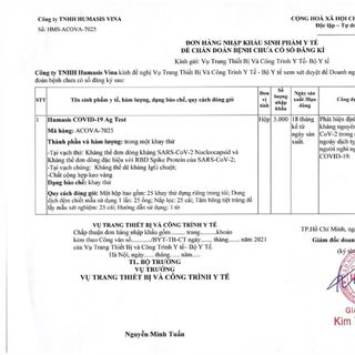 KIT Test Nhanh Covid-19 Chính Hãng HUMASIS, Độ Chính Xác Cao [Có xuất VAT]