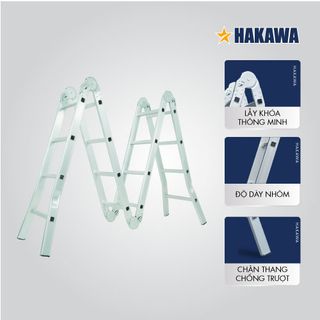 Thang Nhôm Gấp Đa Năng 4 Đoạn HAKAWA HK-404 (New)