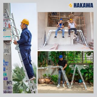 Thang Nhôm Gấp Đa Năng 4 Đoạn HAKAWA HK-404 (New)