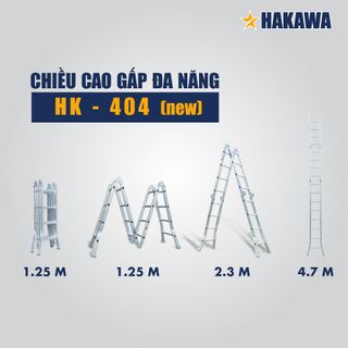 Thang Nhôm Gấp Đa Năng 4 Đoạn HAKAWA HK-404 (New)
