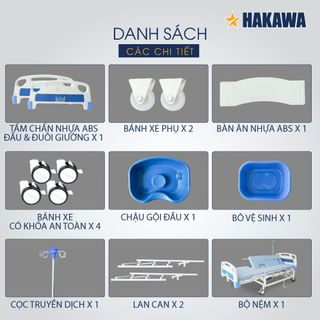 Giường y tế điều khiển bằng remote HAKAWA HK-D95