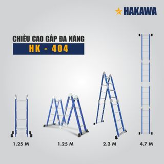 Thang Nhôm Gấp Đa Năng 4 Khúc HAKAWA HK-404