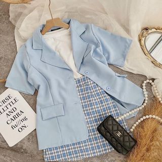 Set 3 món vest xanh