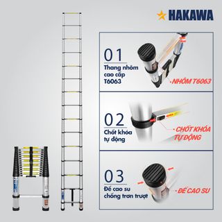 Thang Nhôm Rút Đơn HAKAWA HK-144