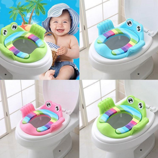 Bệ lót thu nhỏ bồn cầu có tay vịn cho bé yêu