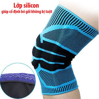 Bó gối, Băng đầu gối có lò xo hỗ trợ lực, miếng đệm silicon bảo vệ đầu gối