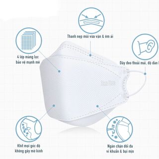 KHẨU TRANG 4D-KF94+ HÀNG XUẤT KHẨU CHUẨN HÀN QUỐC