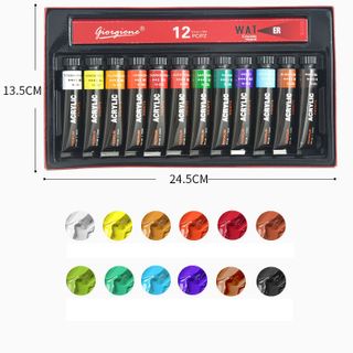 Acrylic bộ 12/24 màu 12ml Giorgione - màu vẽ chuyên nghiệp