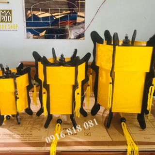 Đèn lồng Hội An khung gỗ - kiểu lục giác - vải lụa - size 40 cm chuyên dùng trang trí