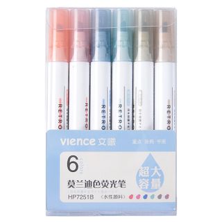 Bộ bút dạ quang 6 màu xinh xắn tiện dụng, bút đánh dấu bút nhớ