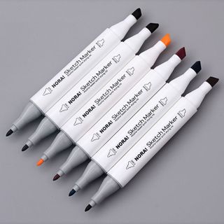 Bút Màu Marker Hai Đầu Nora Cao Cấp (Hộp nhựa)