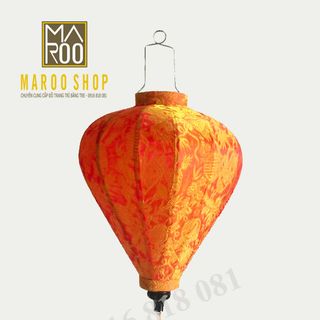 Đèn lồng Hội An vải lụa tơ tằm size 30 cm chuyên dùng để trang trí quán xá