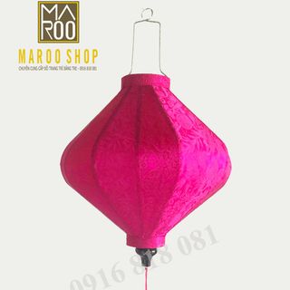 Đèn lồng Hội An vải lụa tơ tằm size 30 cm chuyên dùng để trang trí quán xá