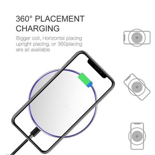 Sạc Nhanh Không Dây Cao Cấp WCT-K7 Chuẩn Qi 10W Cho iPhone/ Android - Bảo hành 6 tháng