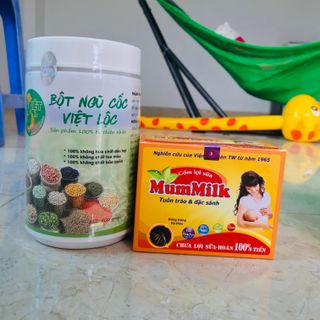 NGŨ CỐC VIỆT LỘC KÈM CỐM MUMMILK FREE SHIP { combo lợi sữa cho mẹ sau sinh } giá sỉ