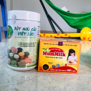 NGŨ CỐC VIỆT LỘC KÈM CỐM MUMMILK FREE SHIP { combo lợi sữa cho mẹ sau sinh }