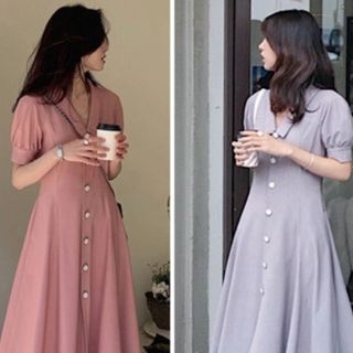 ĐẦM SƠ MI NÚT TRẮNG 3 MÀU