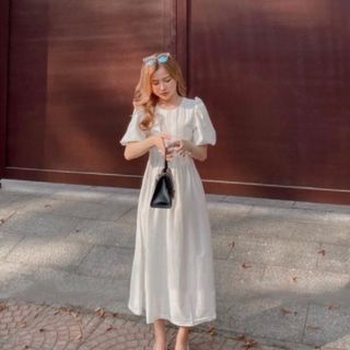 ĐẦM CỔ TRÒN XẾP LI 2 MÀU