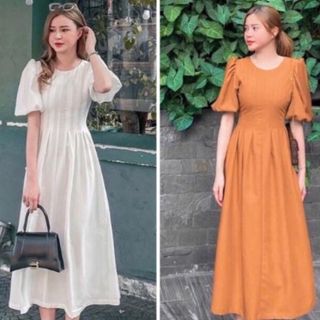 ĐẦM CỔ TRÒN XẾP LI 2 MÀU