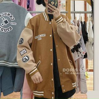 Áo khoác bomber logo CS nỉ bông mềm mịn form dưới 68kg