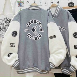 Áo khoác bomber logo CS nỉ bông mềm mịn form dưới 68kg