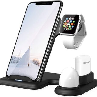 Sạc Nhanh Không Dây Đa Năng Độc Đáo 4in1 WCT-S4 Chuẩn Qi Có In Logo Theo Yêu Cầu - Bảo hành 6 tháng
