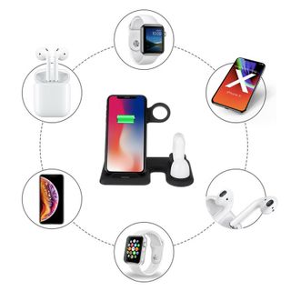 Sạc Nhanh Không Dây Đa Năng Độc Đáo 4in1 WCT-S4 Chuẩn Qi Có In Logo Theo Yêu Cầu - Bảo hành 6 tháng
