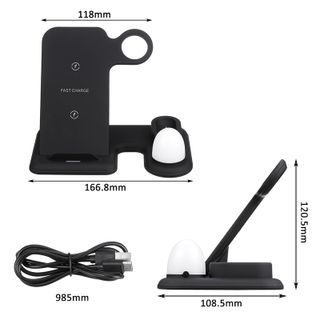 Sạc Nhanh Không Dây Đa Năng Độc Đáo 4in1 WCT-S4 Chuẩn Qi Có In Logo Theo Yêu Cầu - Bảo hành 6 tháng