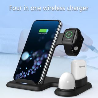 Sạc Nhanh Không Dây Đa Năng Độc Đáo 4in1 WCT-S4 Chuẩn Qi Có In Logo Theo Yêu Cầu - Bảo hành 6 tháng
