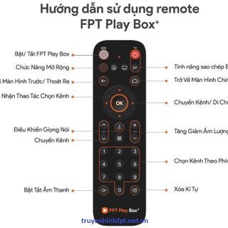 Remote FPT Play Box Có Tính Năng Điều Khiển Giọng Nói - Kết Nối Bluetooth - Google Assistant - Phân phối chính hãng FPT