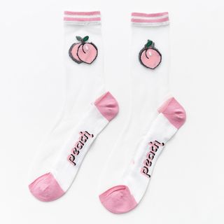 Combo 5 Đôi Vớ Ren Cổ Cao Hình Trái Cây