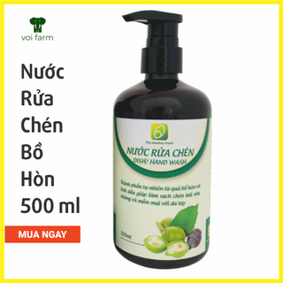 Nước Rửa Chén Rửa Tay Bồ Hòn The Moshav Farm 500ml hữu cơ sạch thơm mát da tay giá sỉ