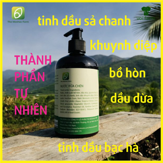 Nước Rửa Chén Rửa Tay Bồ Hòn The Moshav Farm 500ml hữu cơ sạch thơm mát da tay