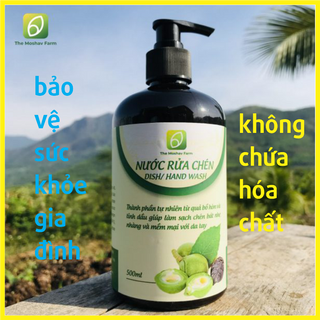 Nước Rửa Chén Rửa Tay Bồ Hòn The Moshav Farm 500ml hữu cơ sạch thơm mát da tay