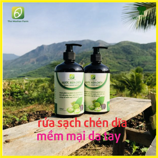 Nước Rửa Chén Rửa Tay Bồ Hòn The Moshav Farm 500ml hữu cơ sạch thơm mát da tay