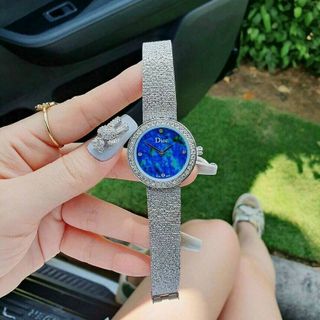ĐỒNG HỒ DlOR LƯỚI NỮ BẠC XINH