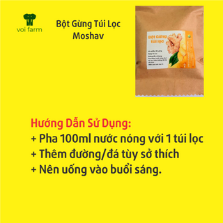 Bột Gừng Túi Lọc The Moshav Farm 6 túi lọc / gói