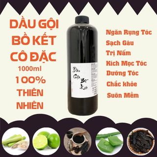Dầu gội bồ kết cô đặc giảm rụng tóc, ngứa, ngăn gàu, làm mượt tóc 100% thiên nhiên - chai 1000ml