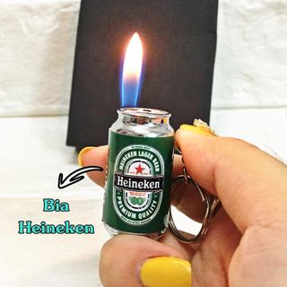 bật lửa móc khóa lon bia