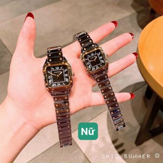 ĐỒNG HỒ CARTlER COUPLE VUÔNG SIÊU HOT