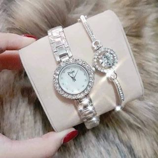 SET ĐỒNG HỒ DlOR KÈM LẮC XINH XINH