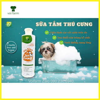 Sữa Tắm Thú Cưng The Moshav Farm - Trị Ve Rận, Ghẻ Lở (Chai Pet 500ml)