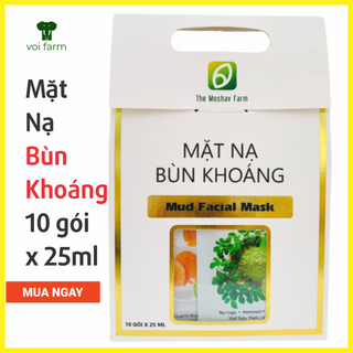 Mặt Nạ Bùn Khoáng The Moshav Farm 10 gói x 25ml hữu cơ – chùm ngây rau má và sữa dê nghệ đỏ giá sỉ