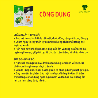 Mặt Nạ Bùn Khoáng The Moshav Farm 10 gói x 25ml hữu cơ – chùm ngây rau má và sữa dê nghệ đỏ