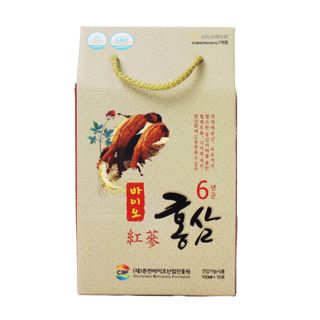 [Chính hãng] Nước Hồng sâm Hàn Quốc 6 năm tuổi - Chuncheon Bio - Hộp 10 gói x 100ml