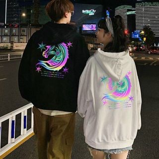Áo Hoodie phản quang 7 màu NGỰA 1 SỪNG