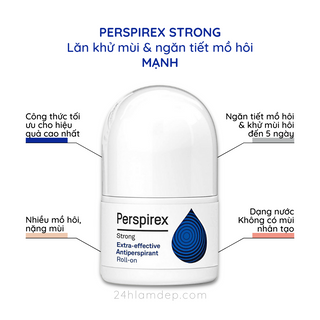 Lăn nách Perspirex Strong: khử mùi hôi nách và ngăn tiết mồ hôi loại mạnh