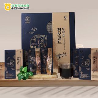 [Chính hãng] Nước Hồng sâm Hàn Quốc 6 năm tuổi Cheonbo Gold - Hộp 30 gói x 10ml